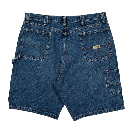 Wrangler Carpenter Shorts - 34W 10L Blue Cotton