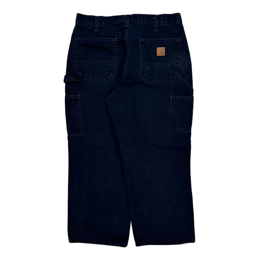 Vintage Carhartt B11 Mdt Carpenter Trousers - 32W 26L Black Cotton