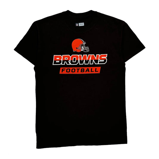 Vintage Browns Nfl T-Shirt - Medium Black Cotton