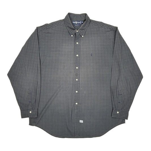 Ralph Lauren Checked Shirt - 2XL Grey Cotton