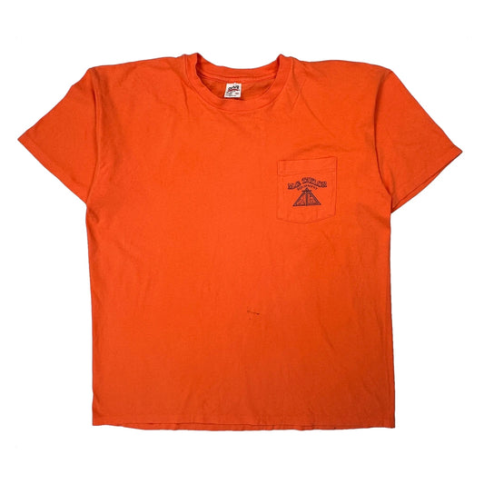 Vintage Anvil Single Stitch T-Shirt - 2XL Orange Cotton