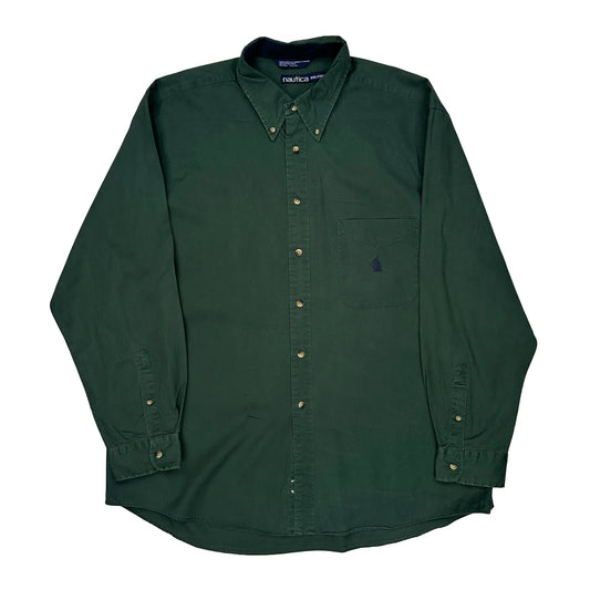Nautica Shirt - 2XL Green Cotton