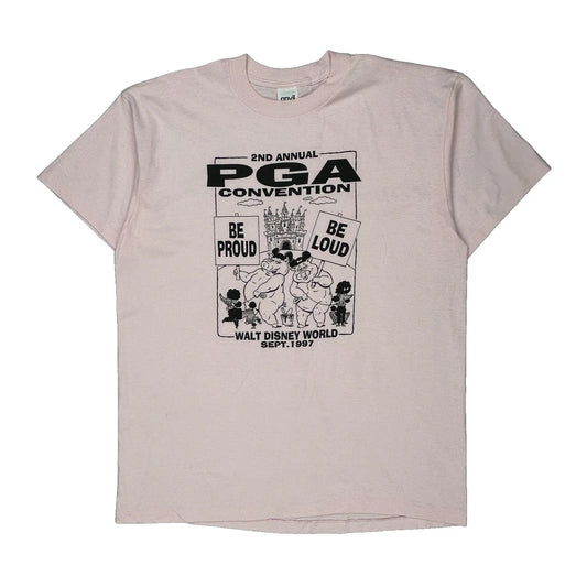 Walt Disney World Anvil Graphic T-Shirt - XL Pink Cotton