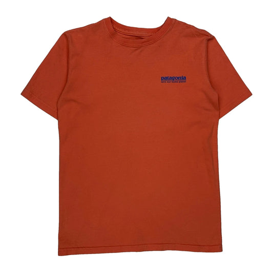 Vintage Save Our Home Planet Patagonia T-Shirt - Medium Orange Cotton