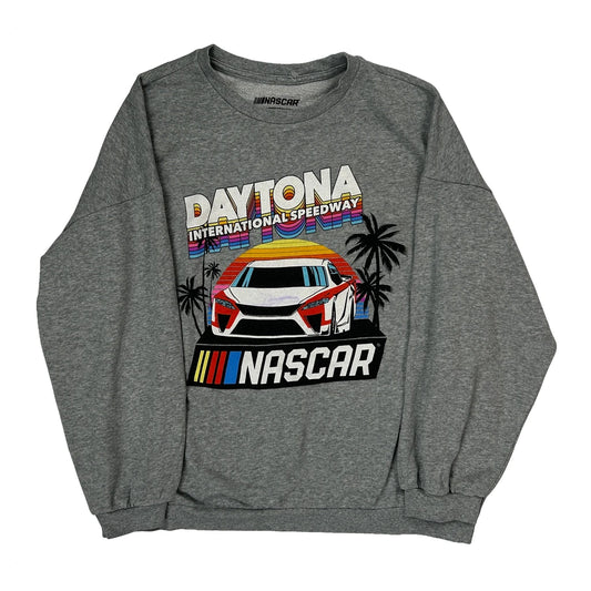Daytona International Speedway Nascar Graphic Sweatshirt - Small Grey Cotton