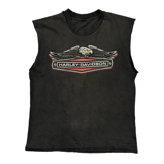 Bob'S Fond Du Lac Harley Davidson Graphic T-Shirt - Large Black Cotton