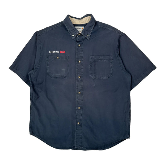 Carhartt Short Sleeve Shirt - XL Navy Cotton
