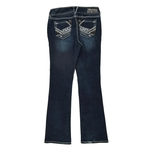 Amethyst Jeans Boot Cut Jeans - 30W UK 8 Dark Wash Cotton Blend