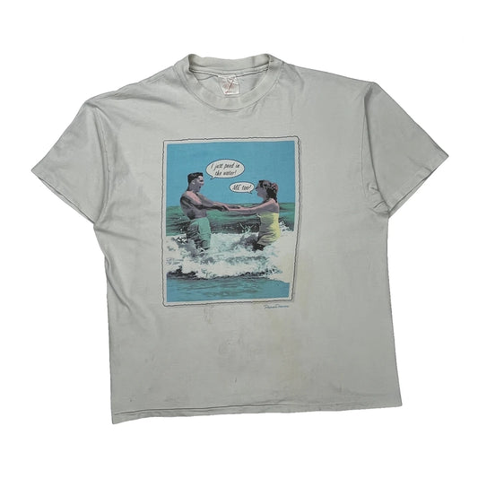 Vintage 80S I Peed In The Water Paper Moon Graphic T-Shirt - XL White Cotton