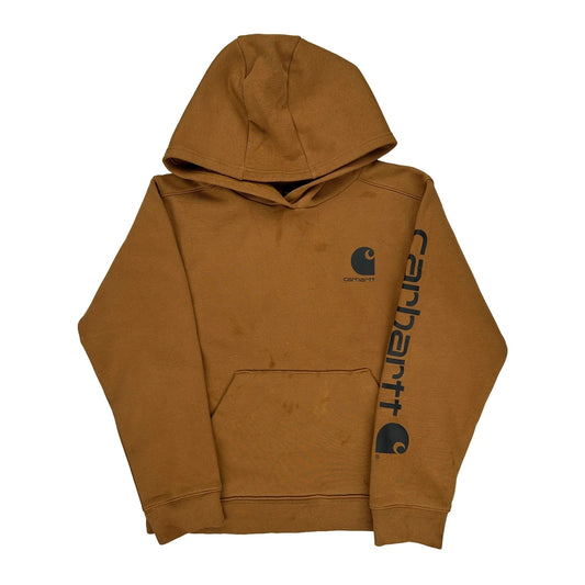 Age 10-12 Carhartt Hoodie - Medium Brown Cotton