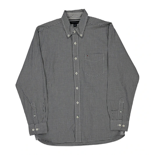 Tommy Hilfiger Checked Shirt - Medium Black & White Cotton
