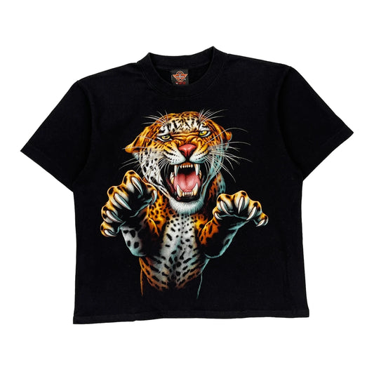 Rock Eagle Graphic T-Shirt - Medium Black Cotton