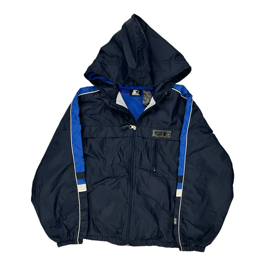 Age 10-12 Starter Windbreaker - Medium Blue Nylon