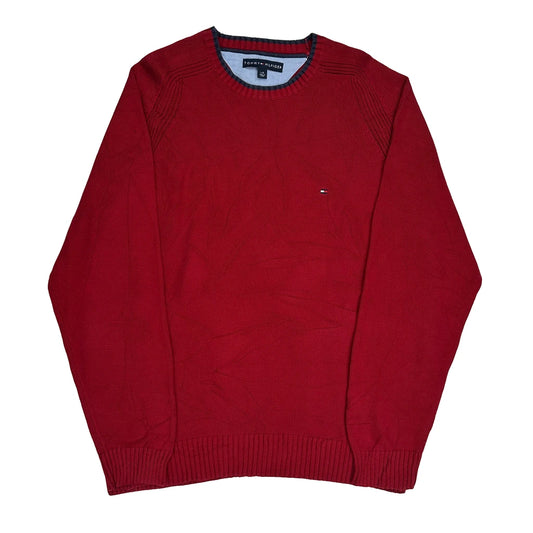 Vintage Tommy Hilfiger Jumper - Large Red Cotton