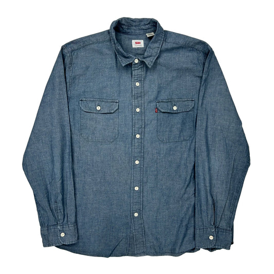 Levis Denim Shirt - 2XL Blue Cotton