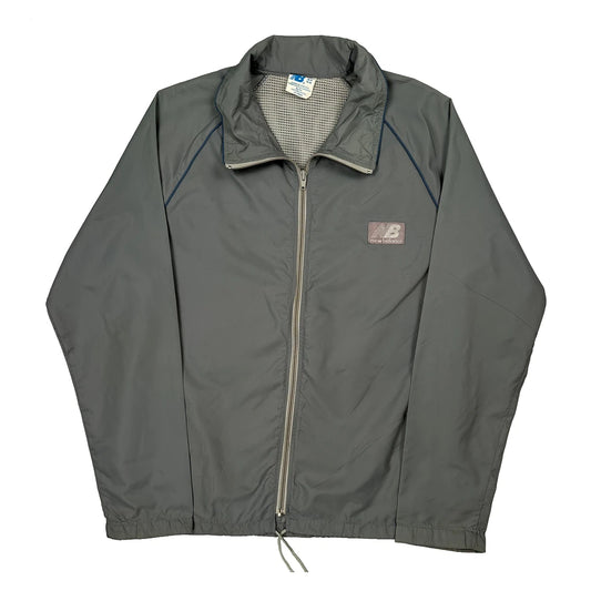 Vintage New Balance Windbreaker - Medium Grey Polyester