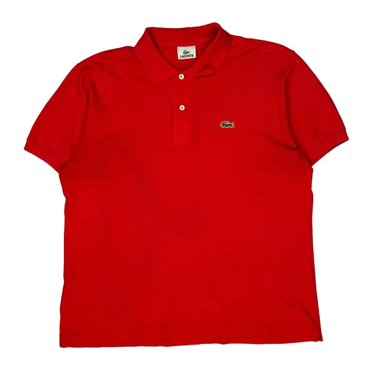 Lacoste Polo Shirt - Large Red Cotton