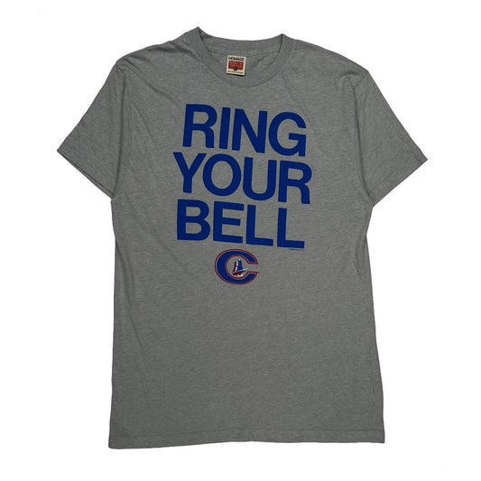 Vintage Chicago Cubs Homage Single Stitch T-Shirt - Large Grey Cotton