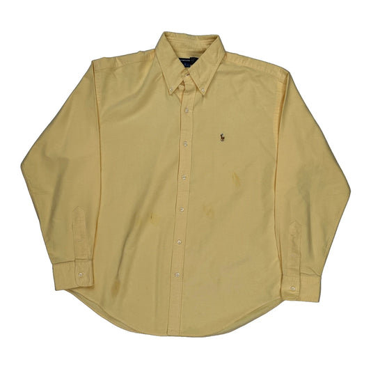 Ralph Lauren Sport Shirt - Medium Yellow Cotton