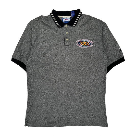 Super Bowl Xxx Reebok Nfl Polo Shirt - XL Grey Cotton
