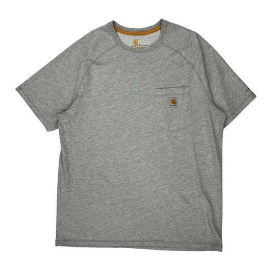 Carhartt T-Shirt - Large Grey Cotton