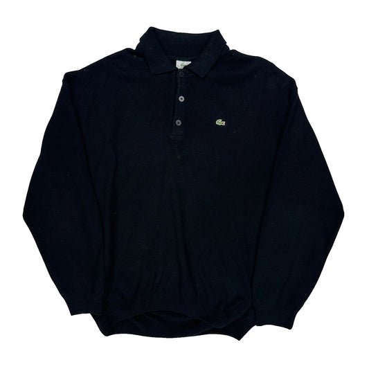 Vintage Lacoste Jumper - 3XL Black Cotton