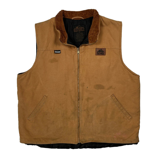 Thinsulate Old Mill Workwear Gilet - XL Brown Cotton