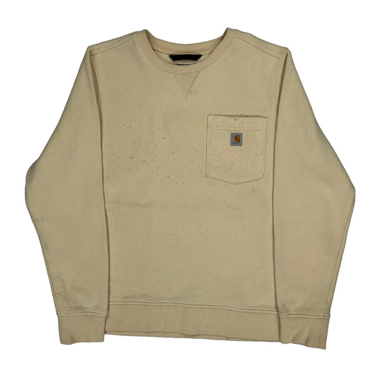 Carhartt Sweatshirt - XL Beige Cotton