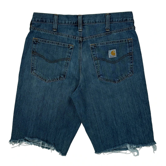 Carhartt Denim Shorts - 33W 11L Blue Cotton Blend