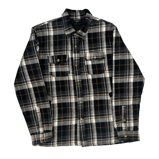 Distortion Flannel Shirt - Large Black Cotton Blend