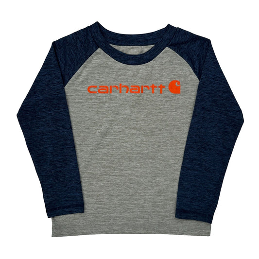 Vintage Age 3 Carhartt Long Sleeve T-Shirt - XS Grey Cotton