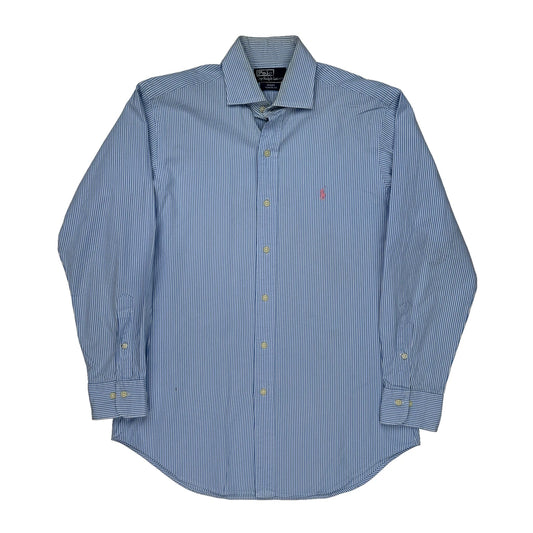 Polo By Ralph Lauren Striped Shirt - Medium Blue Cotton