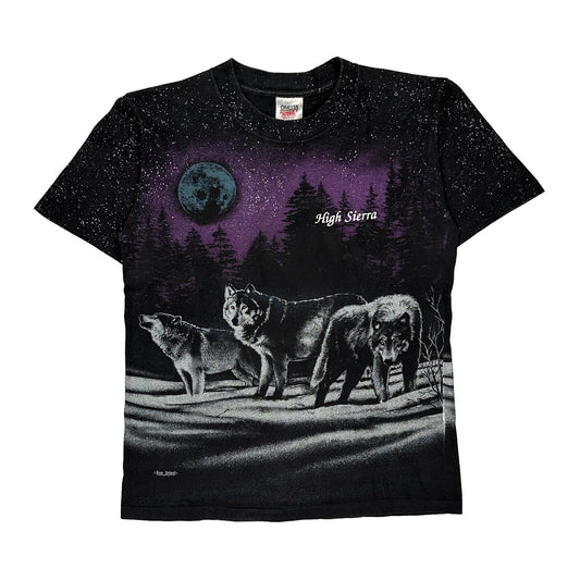 Oneita Single Stitch T-Shirt - Large Black Cotton