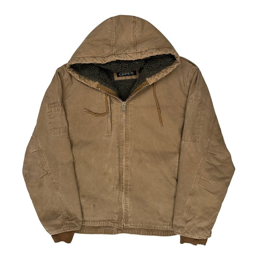Vintage Crown Jacket - XL Brown Cotton