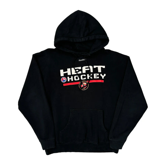 Vintage Heat Hockey Reebok Hoodie - Large Black Cotton