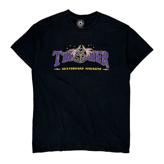 Vintage Skateboard Magazine Thrasher Graphic T-Shirt - Small Black Cotton