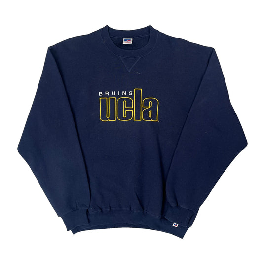 Vintage Ucla Bruins Russell Athletic College Sweatshirt - Medium Navy Cotton