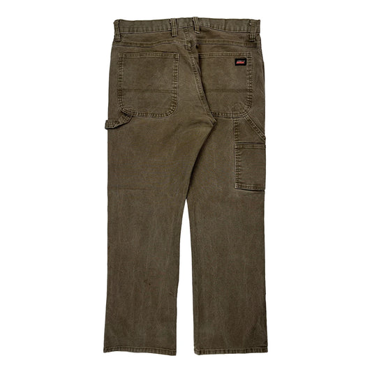 Dickies Carpenter Trousers - 32W 29L Brown Cotton