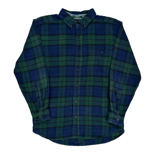 Vintage Woolrich Checked Flannel Shirt - Large Blue Cotton