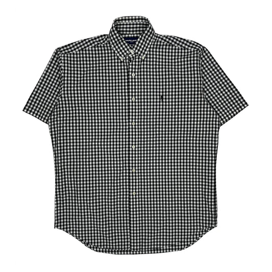 Ralph Lauren Checked Short Sleeve Shirt - Medium Black & White Cotton