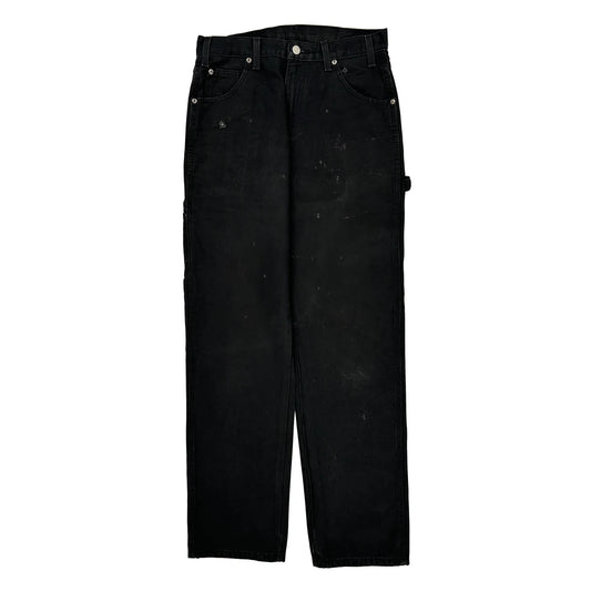 Dickies Carpenter Trousers - 31W 34L Black Cotton