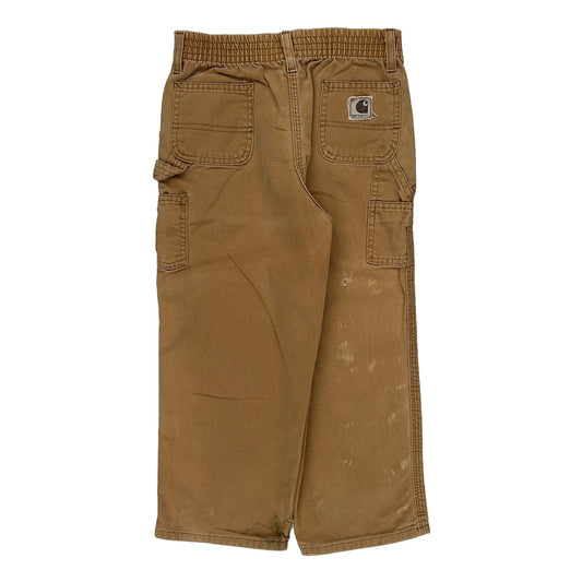 Age 7 Carhartt Carpenter Trousers - Small Brown Cotton