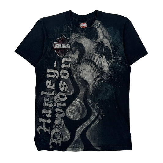 Hale'S Harley-Davidson Mansfield, Ohio Harley Davidson Graphic T-Shirt - Medium Black Cotton