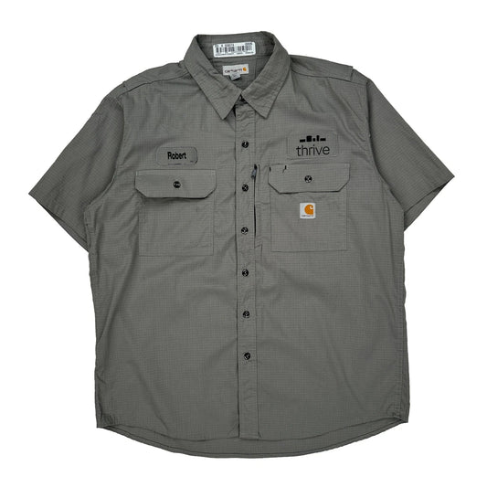 Thrive Carhartt Short Sleeve Shirt - Large Grey Cotton Blend