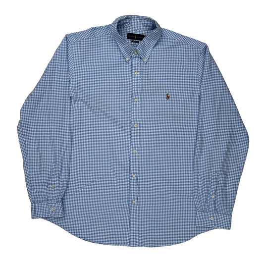 Ralph Lauren Checked Shirt - 2XL Blue Cotton