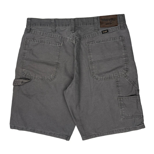 Wrangler Carpenter Shorts - 35W 10L Grey Cotton