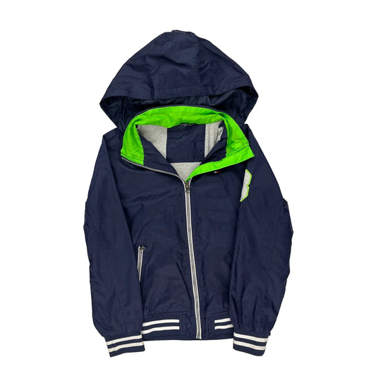 Age 12 Tommy Hilfiger Graphic Windbreaker - Large Green Polyester