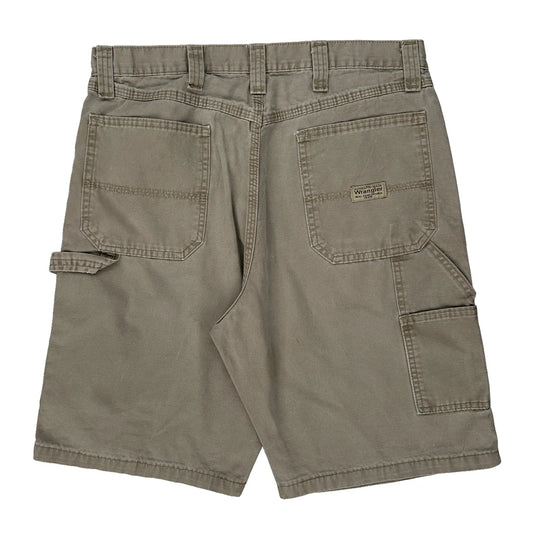 Wrangler Carpenter Shorts - 33W 10L Beige Cotton