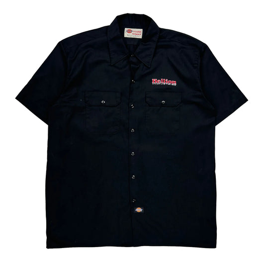 Vintage Hellion Industries Dickies Short Sleeve Shirt - XL Black Cotton