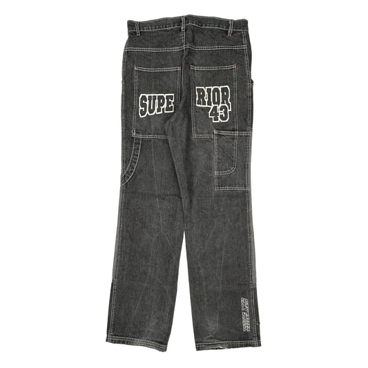 43 Superior Graphic Carpenter Jeans - 32W 33L Grey Denim